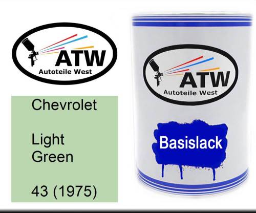 Chevrolet, Light Green, 43 (1975): 500ml Lackdose, von ATW Autoteile West.